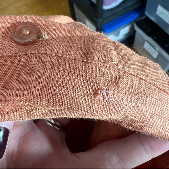 Andie The Corvo Button Up Linen Auburn Size S NWT - Picture 14 of 15